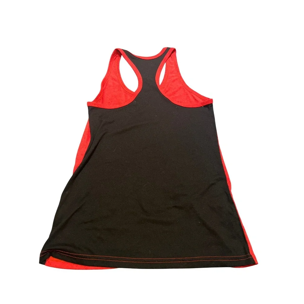 Nike Dri Fit Racerback Tank Top Women's S Red‎ Black Sleeveless Athletic Workout